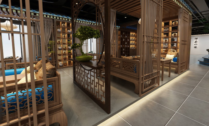 古典風格茶樓裝修設計案例