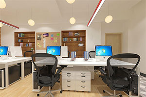 80平方辦公室裝修設(shè)計(jì)全景效果圖