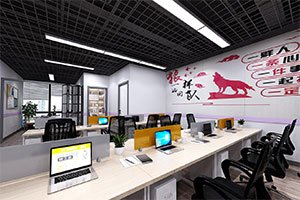 375方小型科技公司辦公室裝修設計全景案例