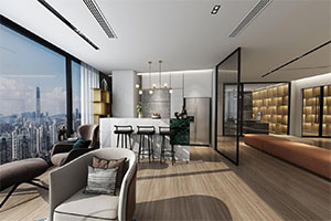 中型現(xiàn)代辦公室裝修設(shè)計(jì)全景案例