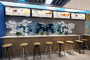 小型快餐店裝修設(shè)計全景效果圖