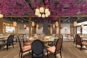 湘菜館餐飲店裝修設(shè)計全景案例