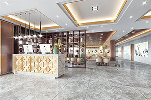 上午餐廳裝修設計全景效果圖