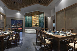 750平餐飲火鍋店裝修設(shè)計全景圖