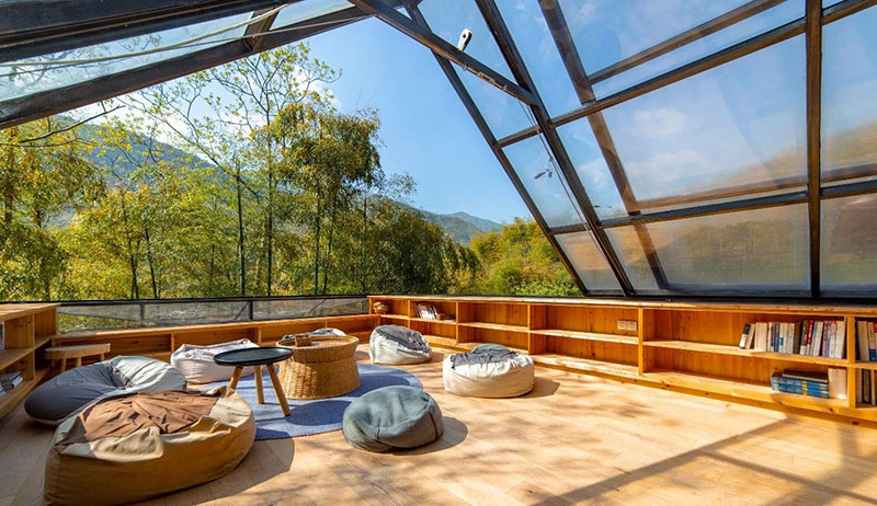 會(huì)滑動(dòng)的民宿裝修設(shè)計(jì)全景圖片