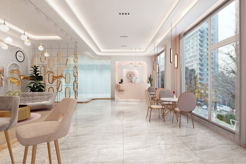 1600方美容院裝修設(shè)計(jì)案例