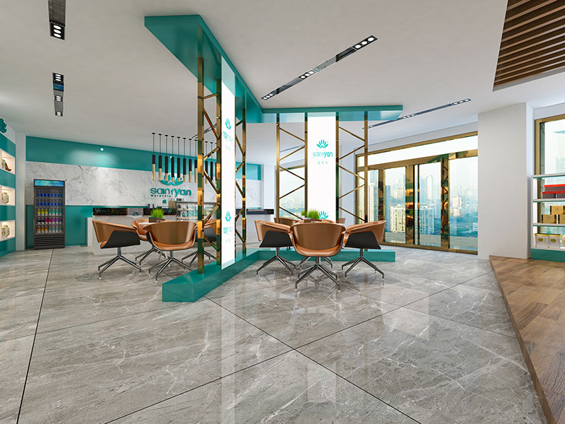 簡約現(xiàn)代大型美容院裝修設(shè)計(jì)效果